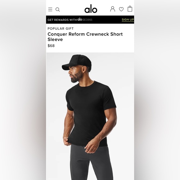NWT Alo Yoga Conquer Reform Crewneck Short Sleeves in Black Size S - Picture 10 of 12